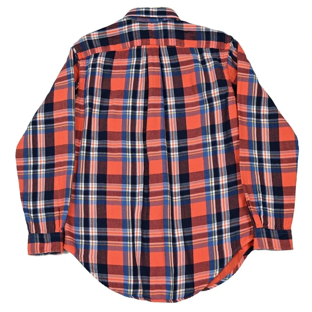 Polo Ralph Lauren Lined Flannel Shirt Mens Medium Plaid L/S Button Down Preppy